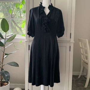 NWT Banana Republic 6 Petite Black 100%Silk Dress